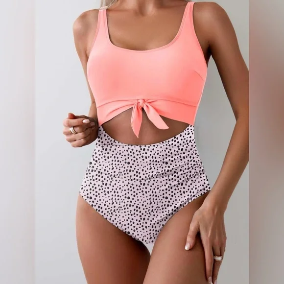 **Eomenie** One Piece Swimsuit Tummy Control Slimming Bathing Suit Cutout Large - Picture 3 of 6